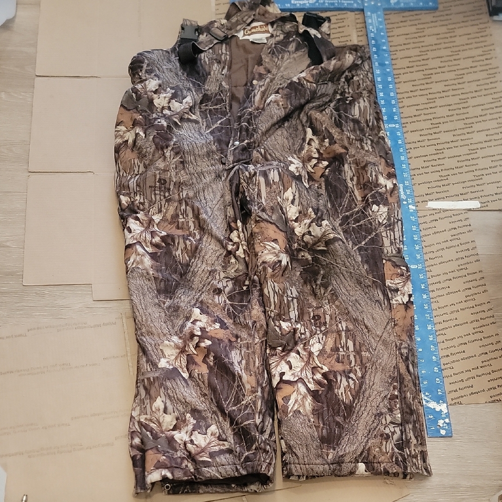 Men's Camouflage Bootcut Hunting Quiet Hush Hide Material Suspender Overall